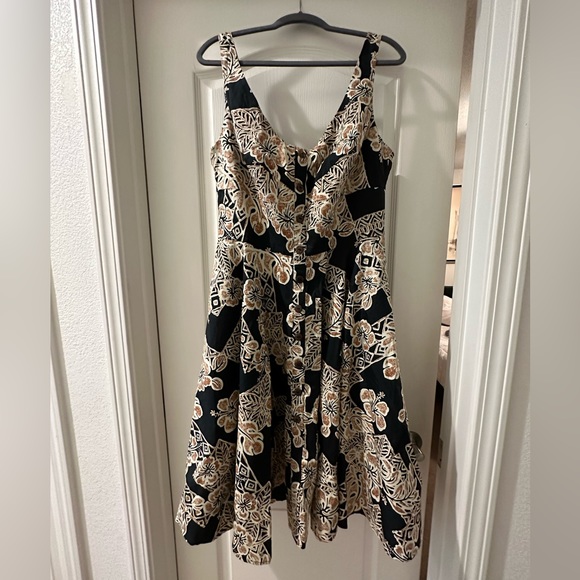 Tiki Hawaiian print 50s dress - Picture 6 of 7